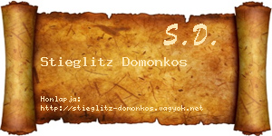 Stieglitz Domonkos névjegykártya